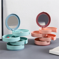 Rotating 4 layer plastic jewelry organizer