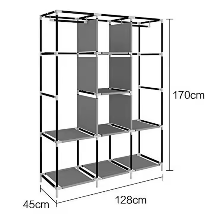 Portable Fabric Wadrobe (3Columns)