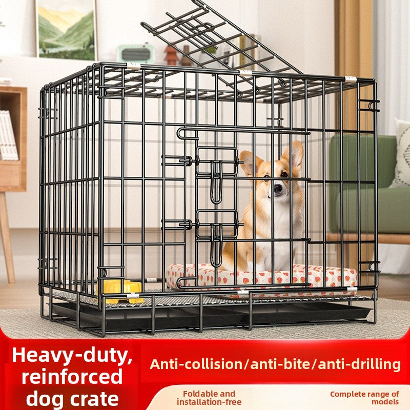 Foldable Metal Dog Cage  (90X70X80 cm)