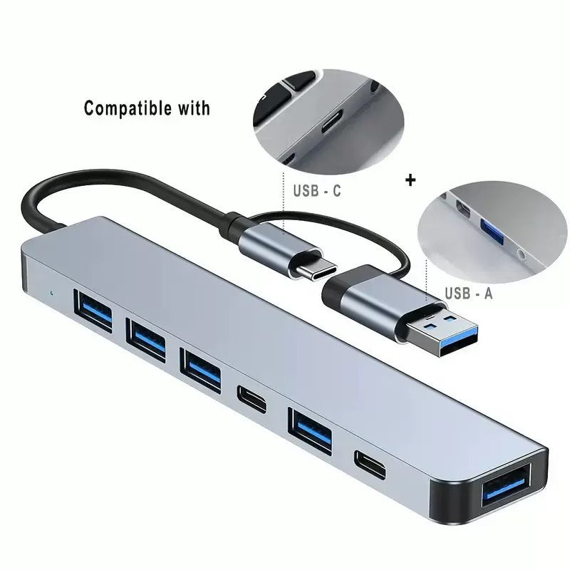 7 in 1 Port Alloy Expansion Dock HUB