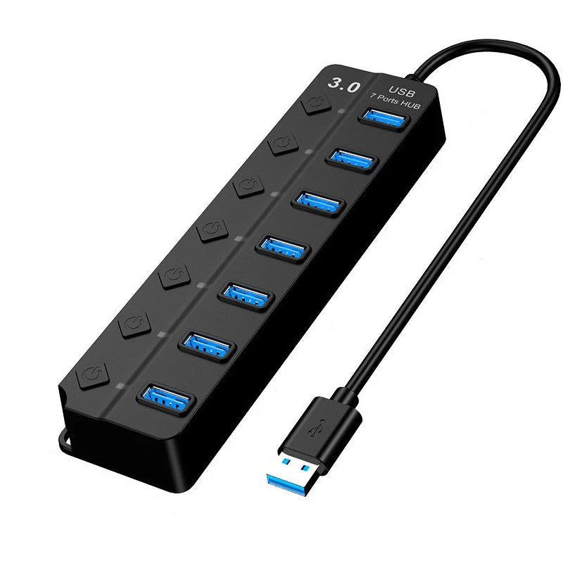 7-Port USB splitter expansion device