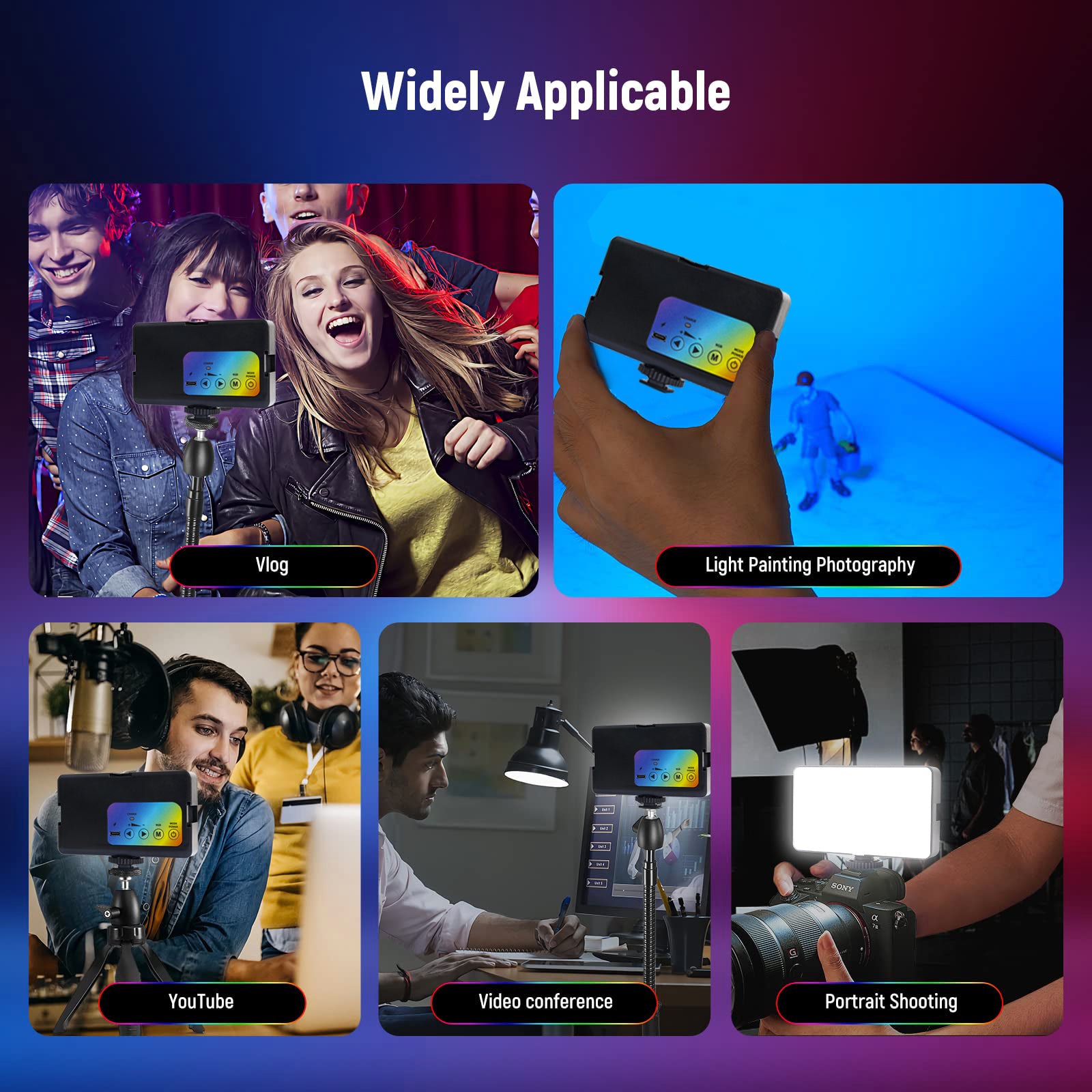 Portable LED Fill Light for Video Calls