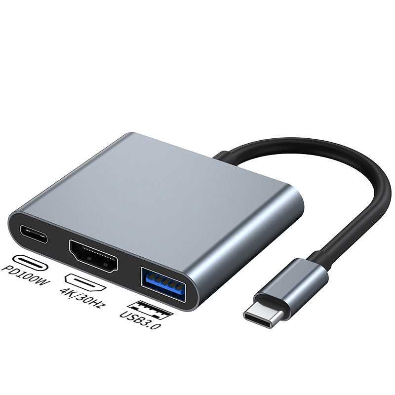 3 in 1 USB Hub Multiport AV Adapter with 4K HDMI Output