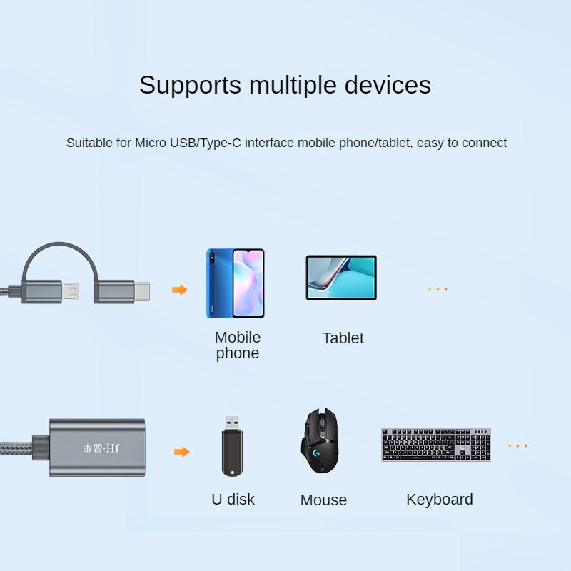 2 in 1 OTG Adapter Cable
