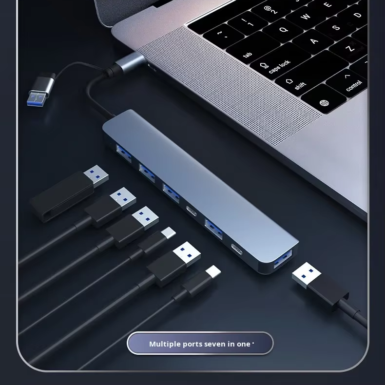 7 in 1 Port Alloy Expansion Dock HUB