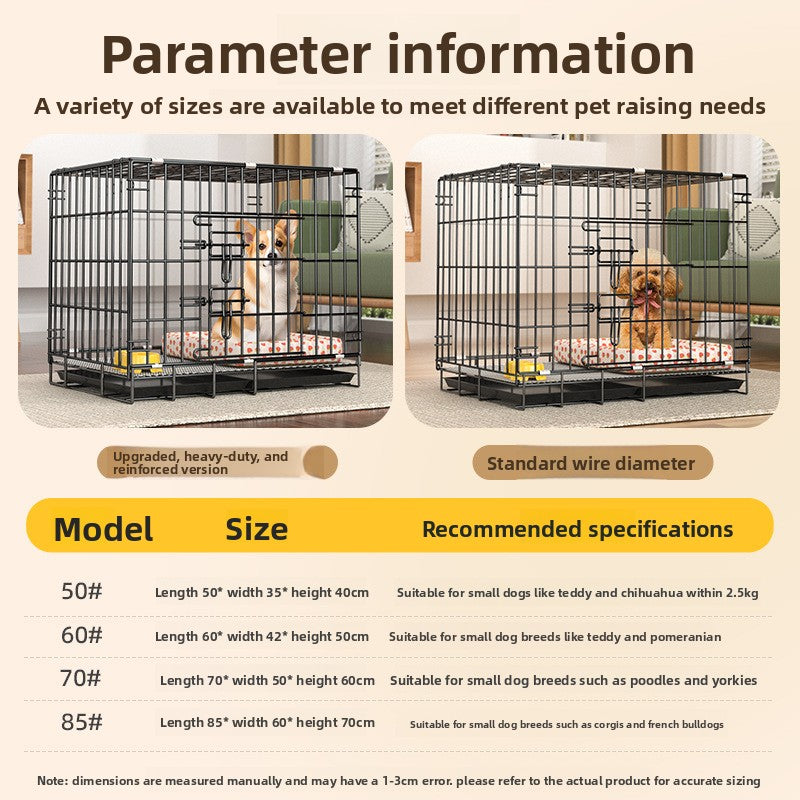 Foldable Metal Dog Cage  (90X70X80 cm)