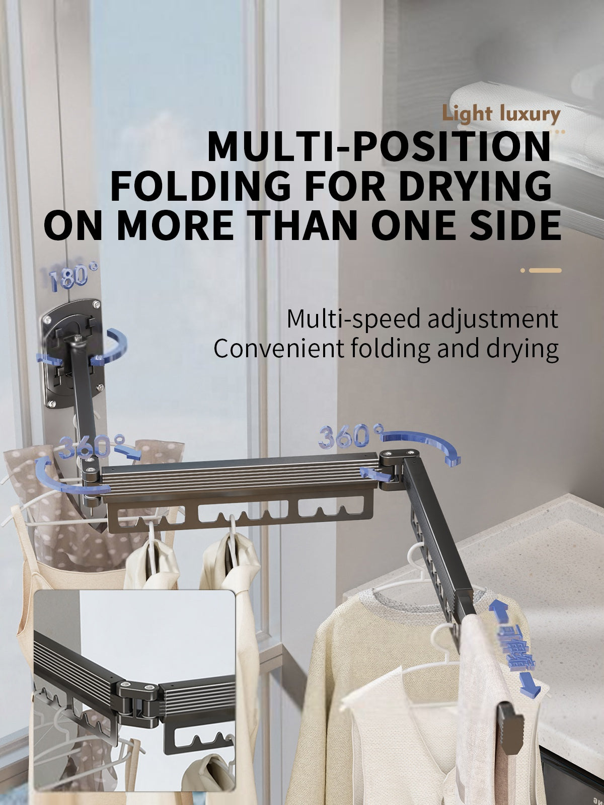 Wall-Mounted Clothes Drying Rack