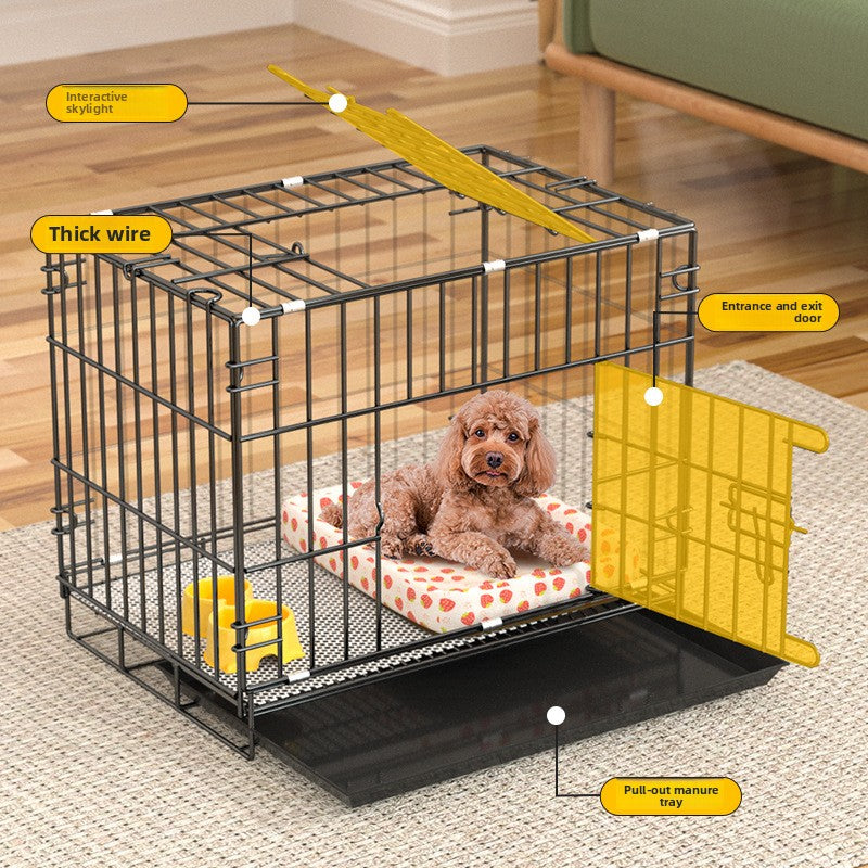 Foldable Metal Dog Cage  (90X70X80 cm)