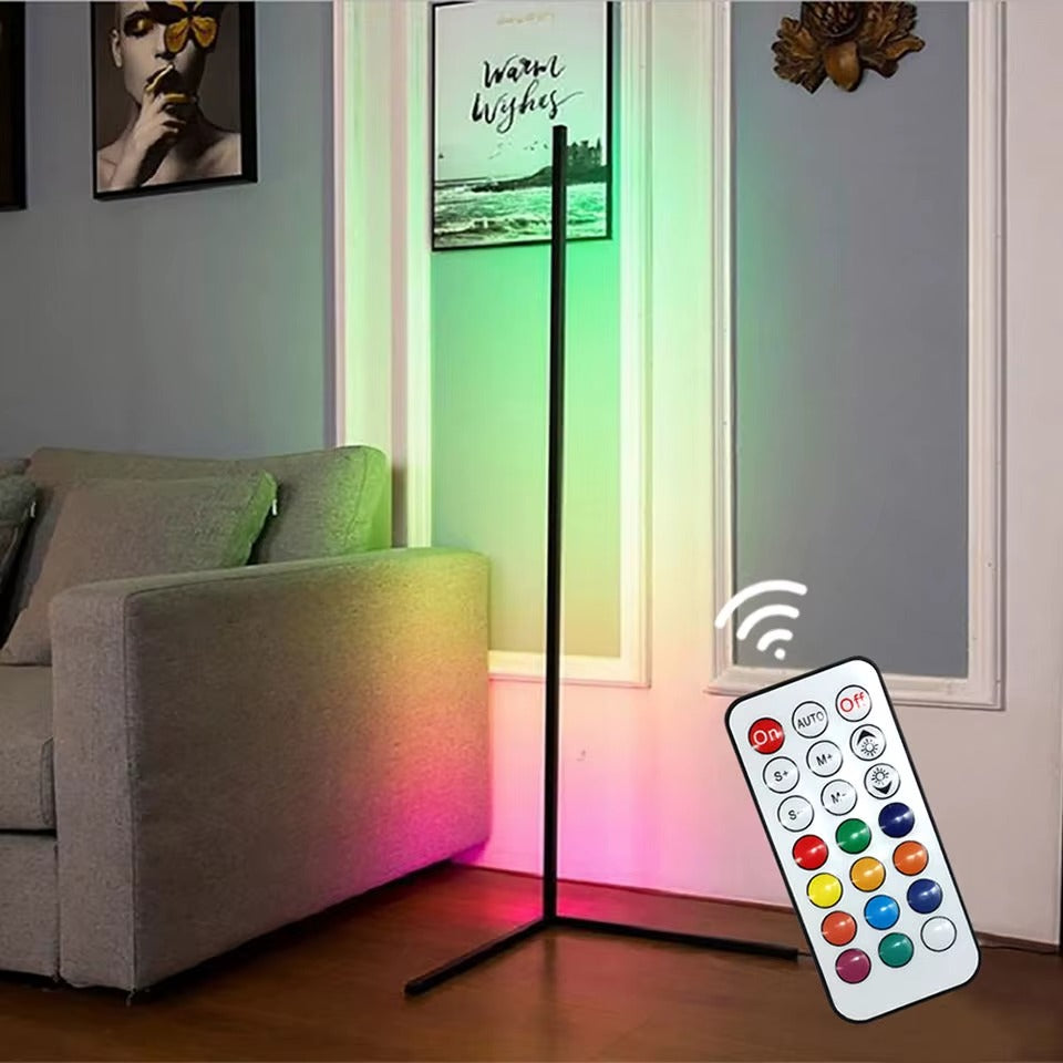 Smart Led RGB Corner Floor Lamp With RGB Remote