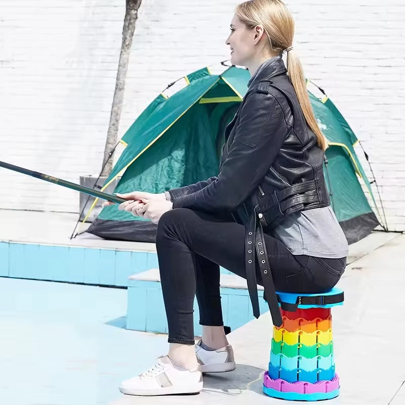 Folding Telescopic Stool for Camping