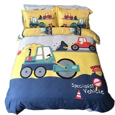 Cartoon Bedsheet Set for Kids (4pcs)