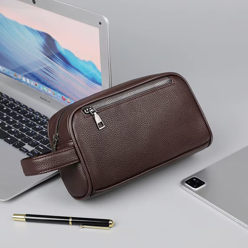 Leather Toiletries Bag for Men