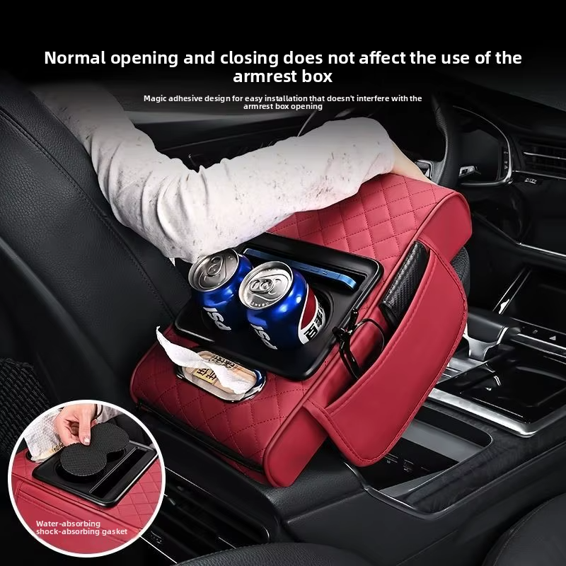 Leather Car Armrest Box