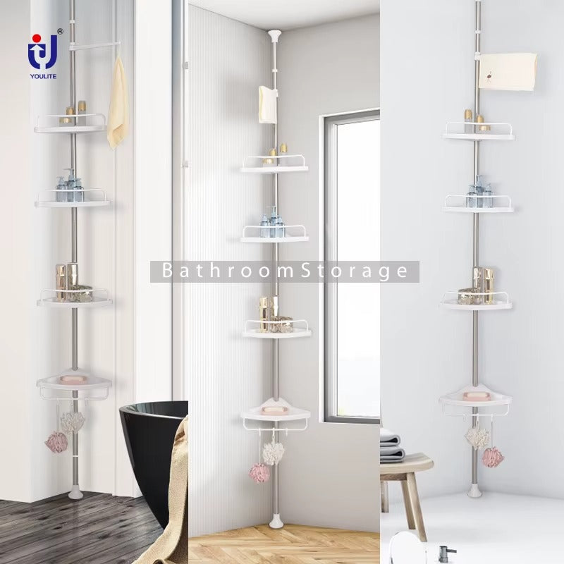 Corner bathroom organizer