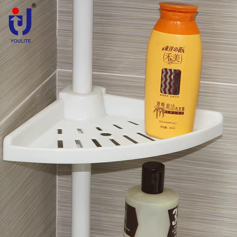 Corner bathroom organizer