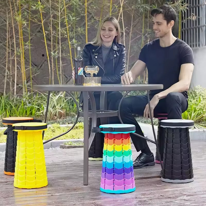 Folding Telescopic Stool for Camping
