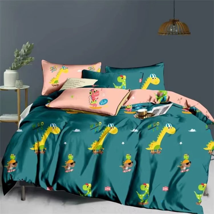 Cartoon Bedsheet Set for Kids (4pcs)