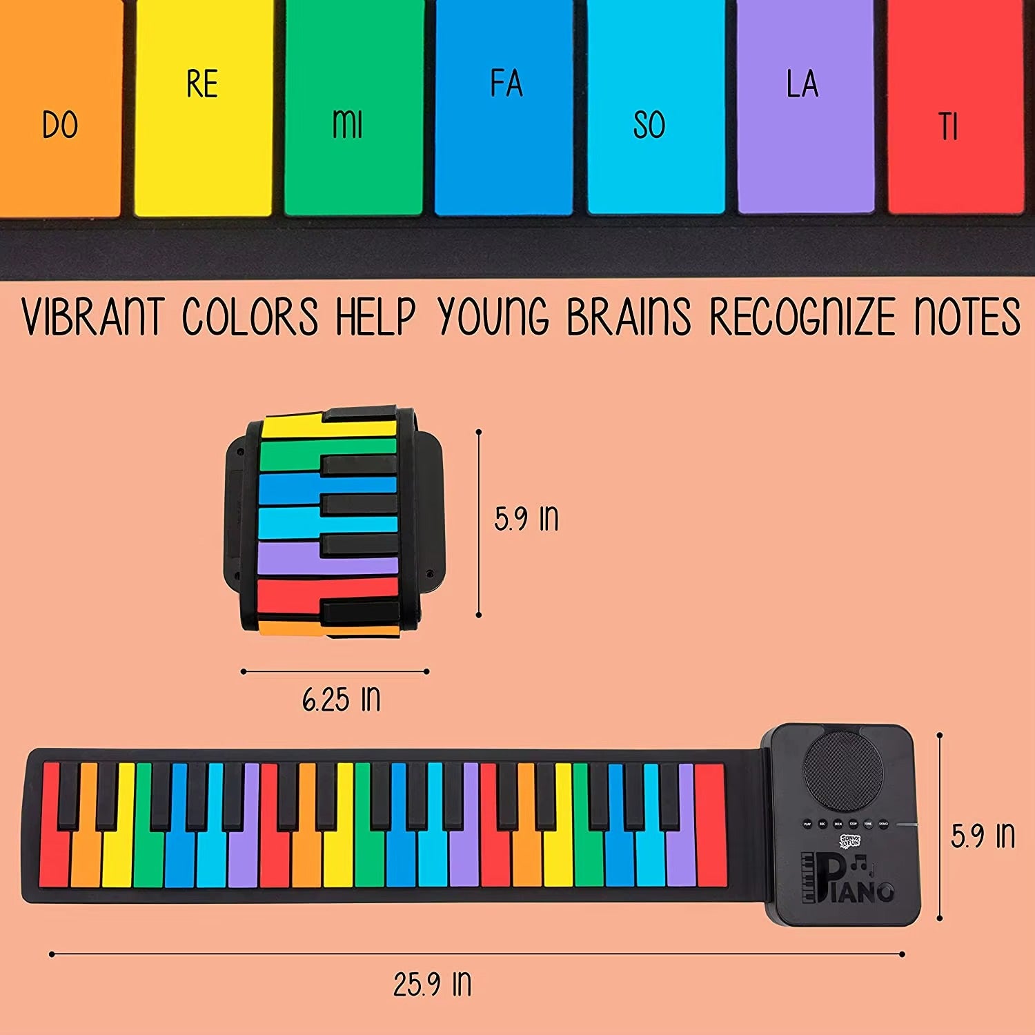 Roll Up Piano For Kids (49 Keys)