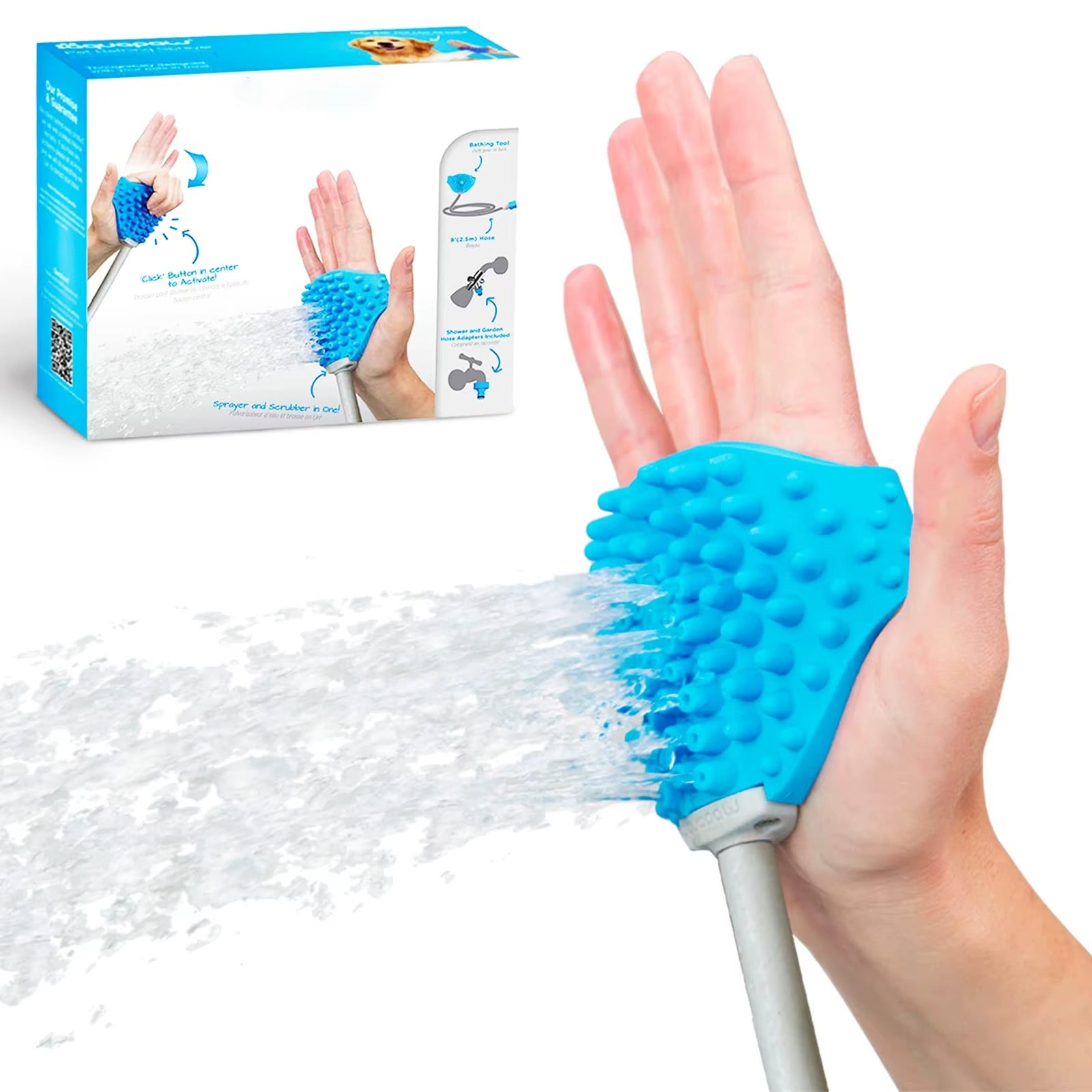 Pet Shower Sprayer and Scrubber