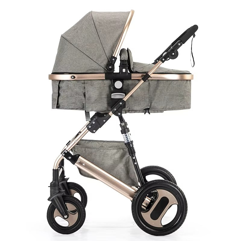 Anti-explosion Wheels High Landscape Baby Stroller