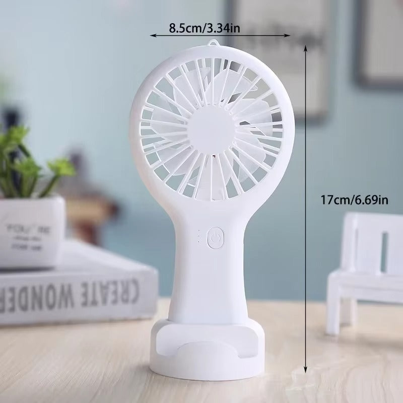 Handheld Mini Fan Portable USB Rechargeable Cooling