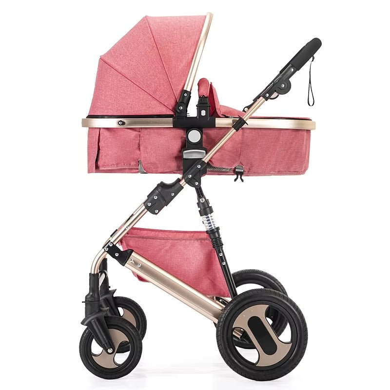 Anti-explosion Wheels High Landscape Baby Stroller