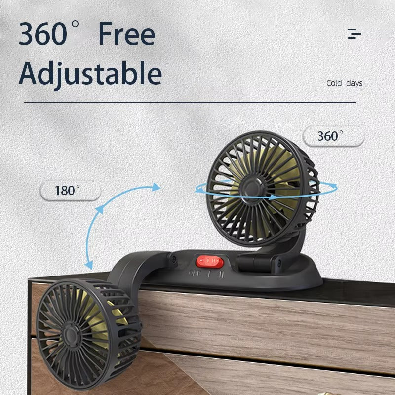 Double Head Portable Car fan