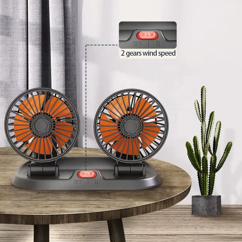 Double Head Portable Car fan