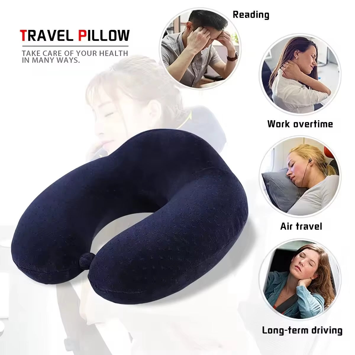 U Shaped Wearable Travel Pillow