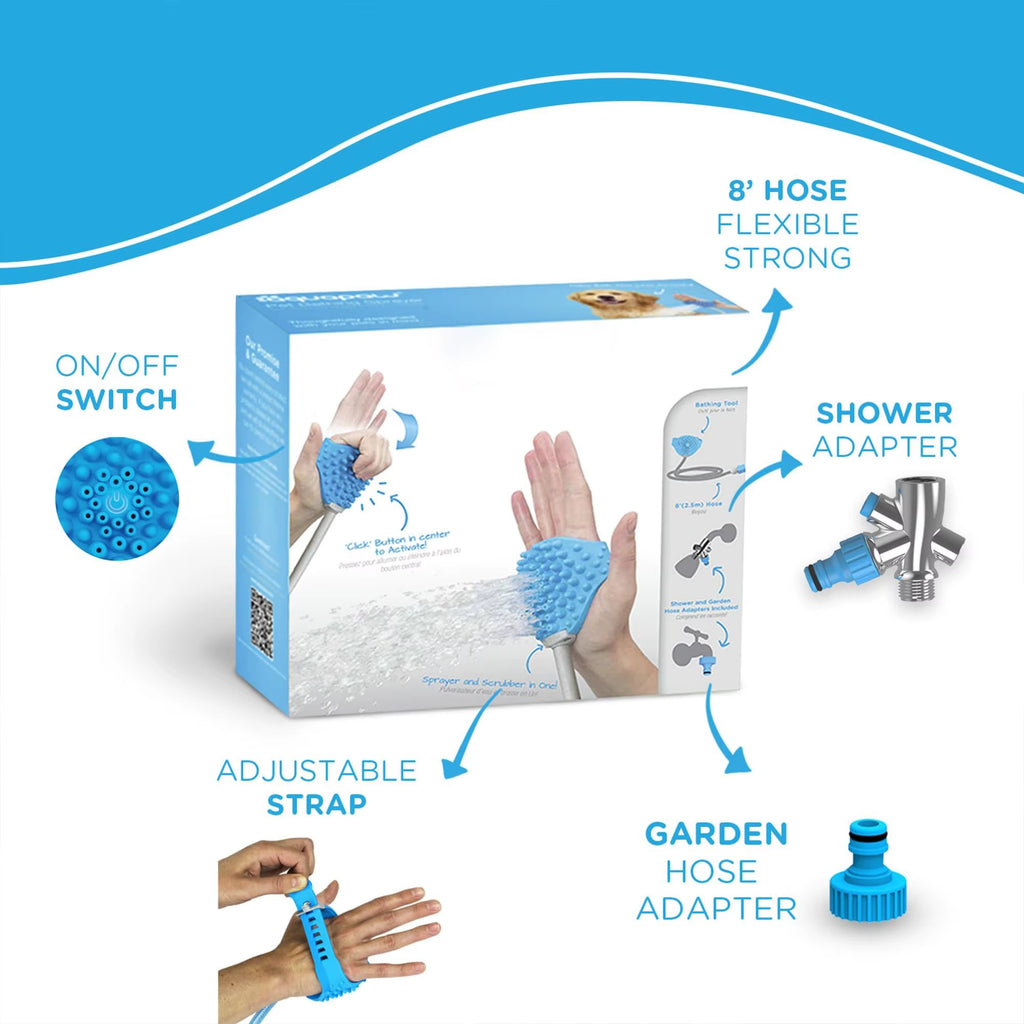 Pet Shower Sprayer and Scrubber
