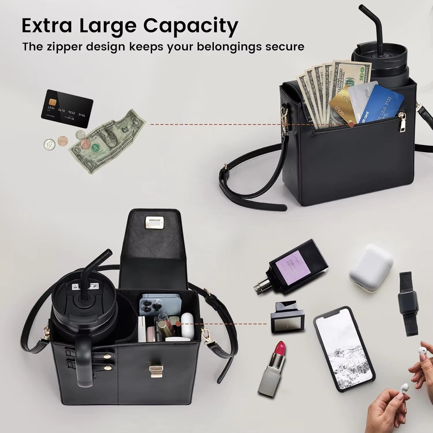 Crossbody Bag Bottle Holder