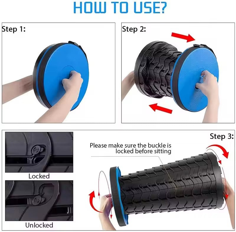 Folding Telescopic Stool for Camping