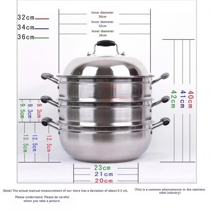 3Layer Food Steamer (28cm)
