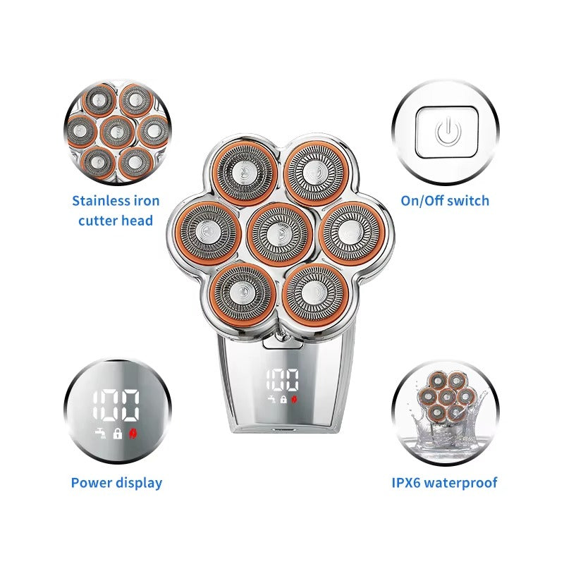 7D USB Rechargeable Electric Shaver Kit for Men