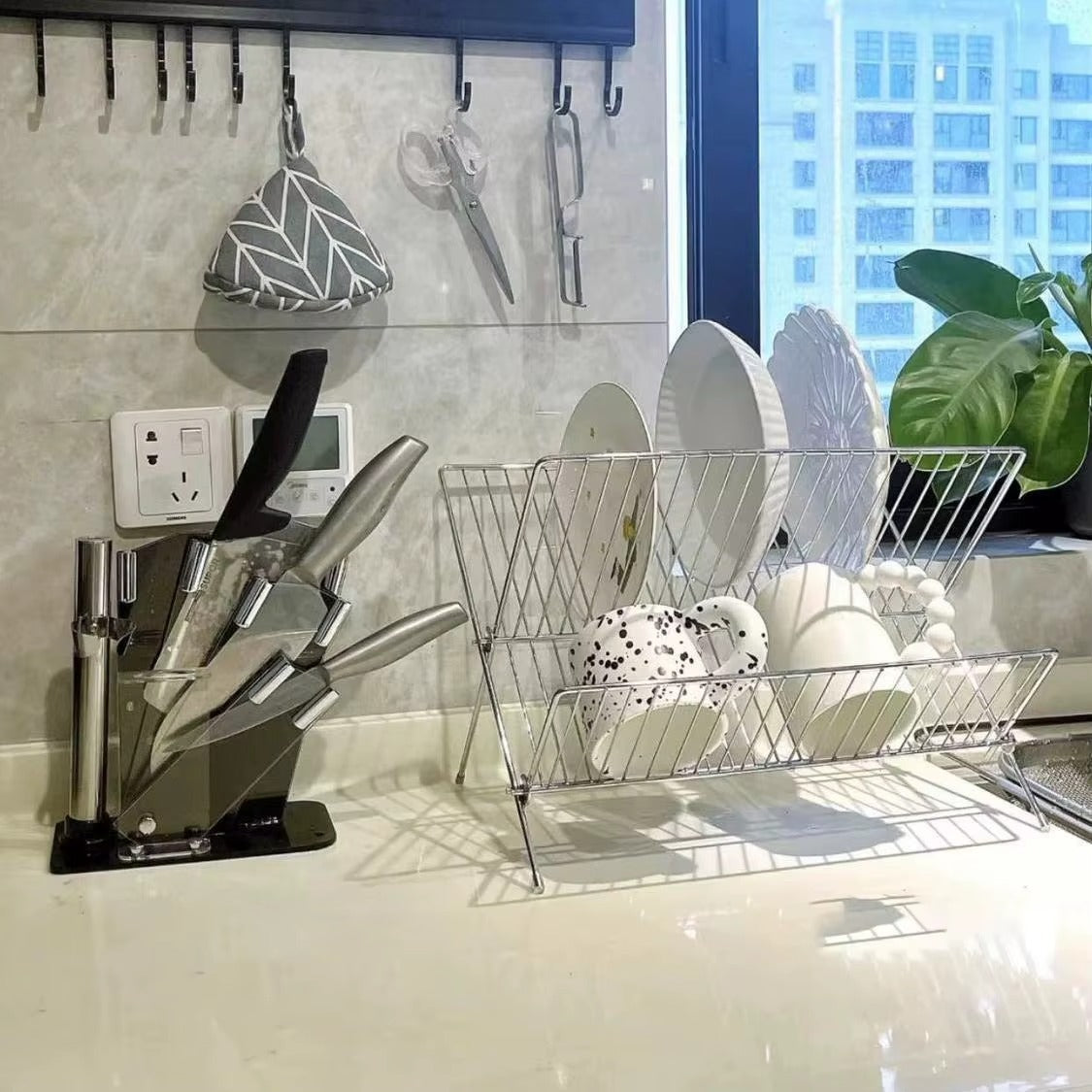 2-Tier Collapsible Dish Rack