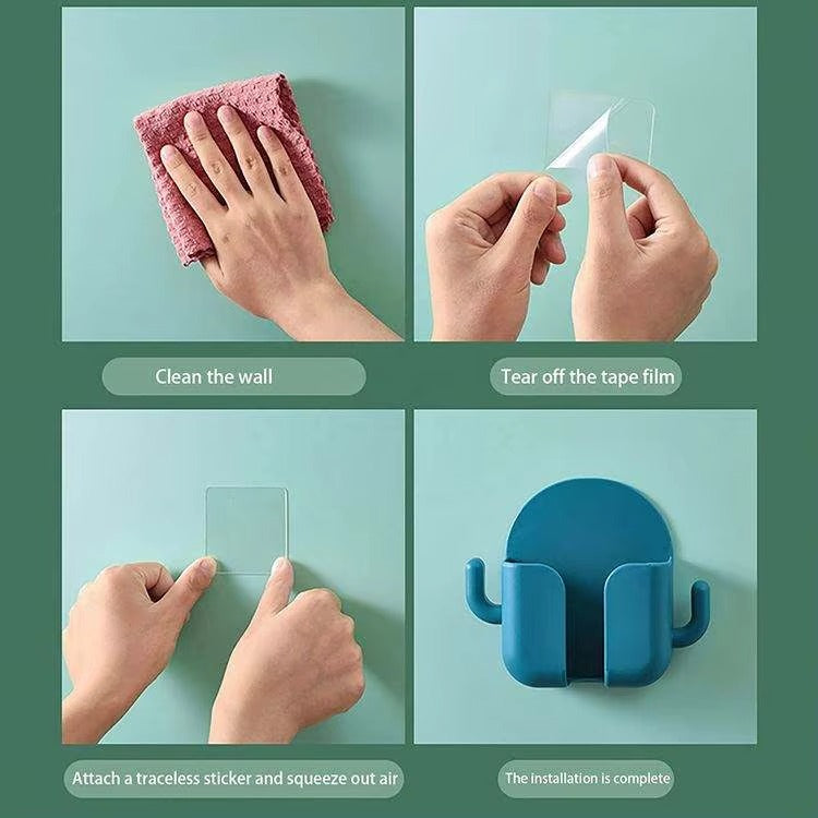 Wall Mount Plastic Phone Holder Stand