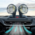 Portable Double-Head Electric Car Cooling Fan (24V/12V )