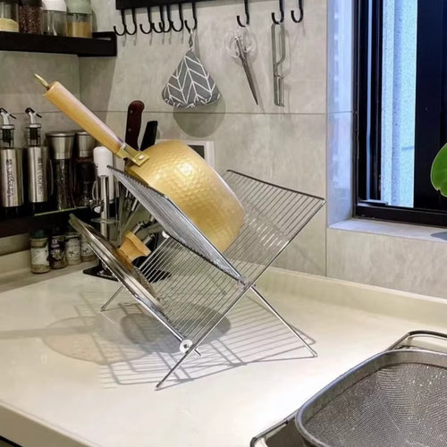 2-Tier Collapsible Dish Rack