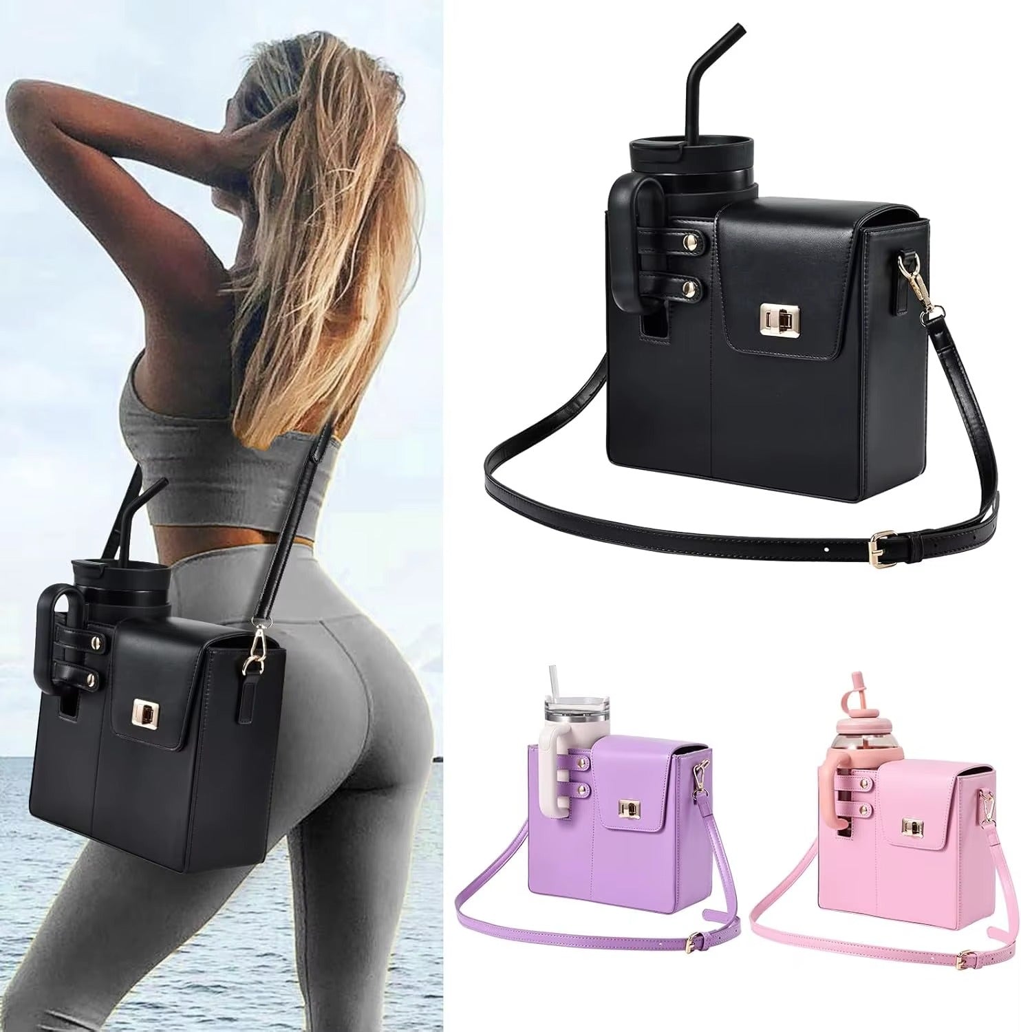 Crossbody Bag Bottle Holder