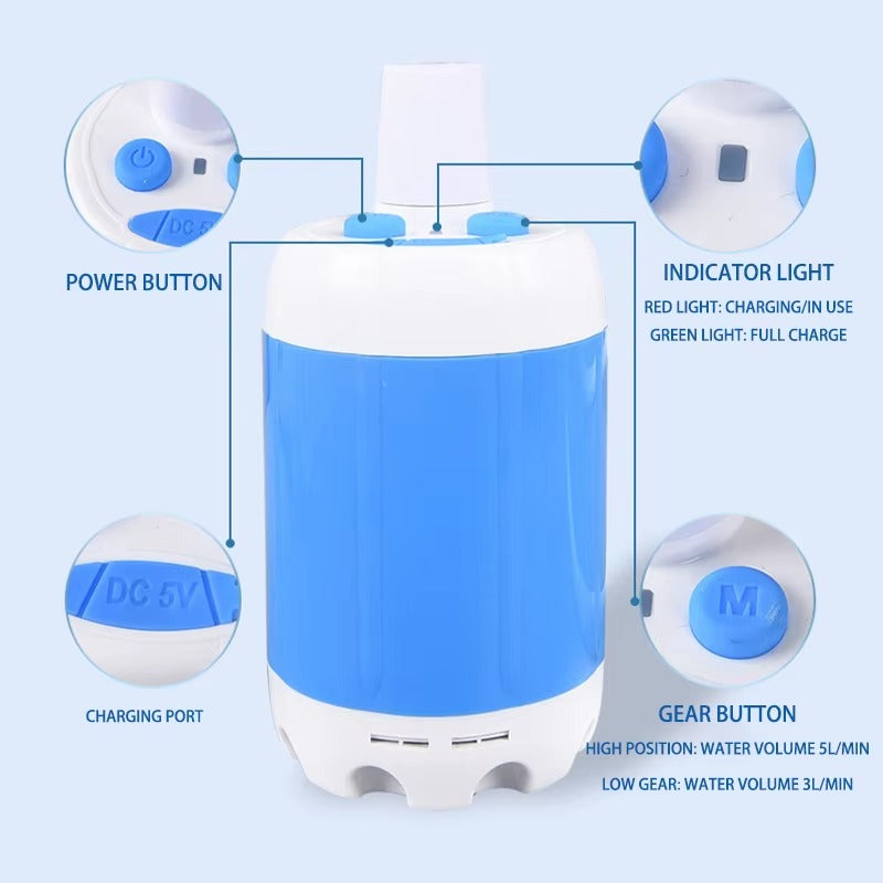 USB Rechargeable Shower Pump
