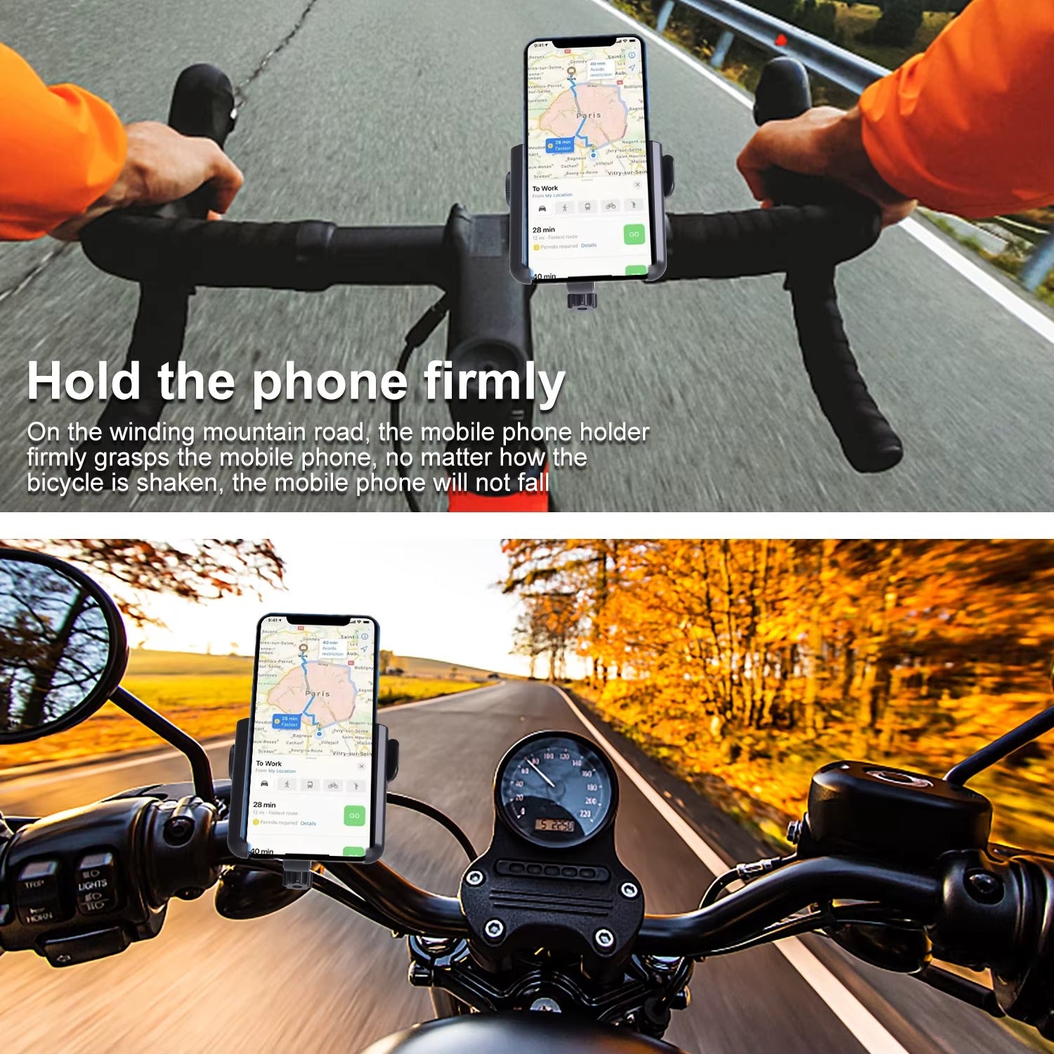 Motorcycle phone mount