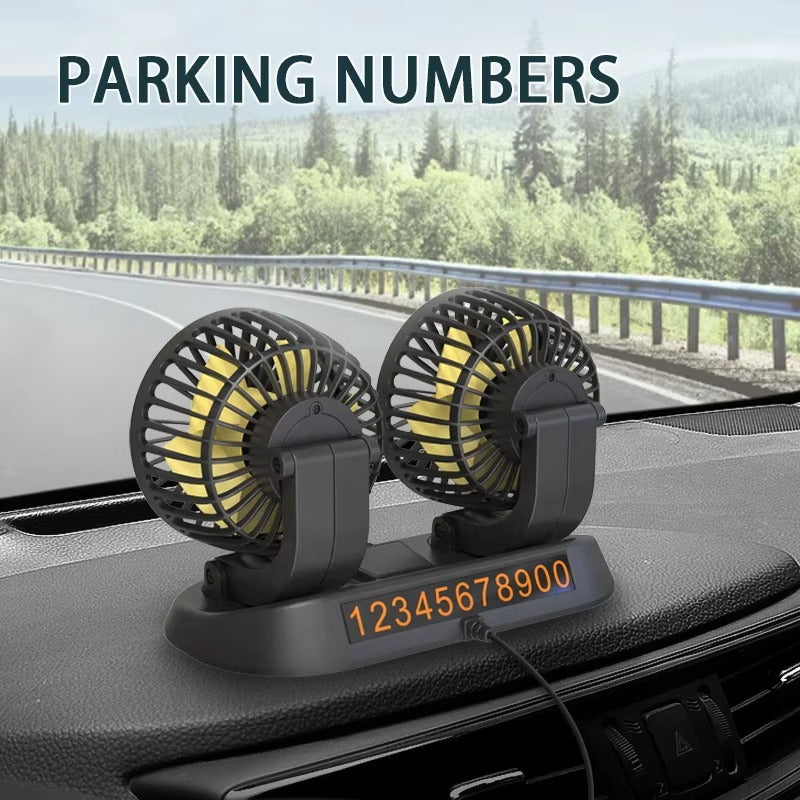 Double Head Portable Car fan