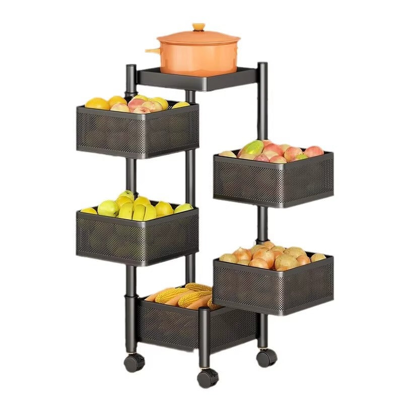 5-Layer Kitchen Trolley Storage Rack