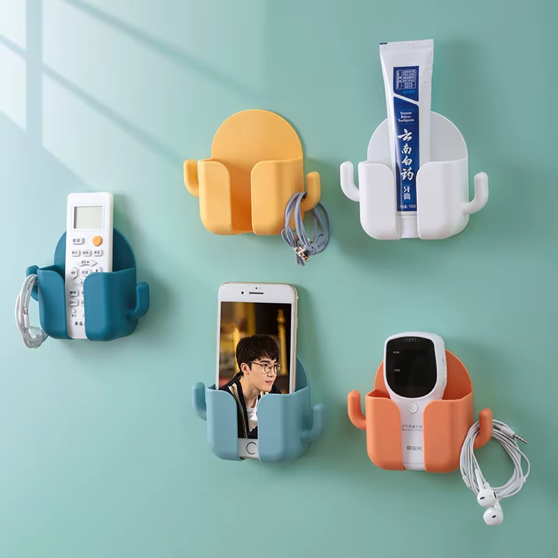 Wall Mount Plastic Phone Holder Stand