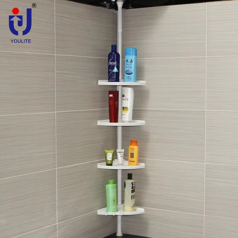 Corner bathroom organizer