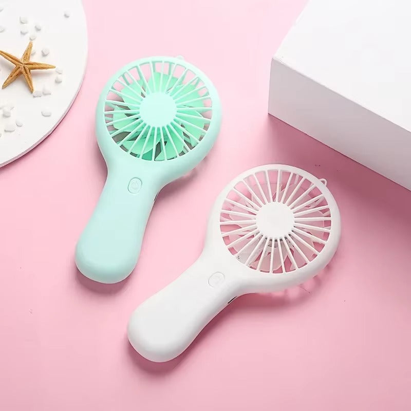 Handheld Mini Fan Portable USB Rechargeable Cooling