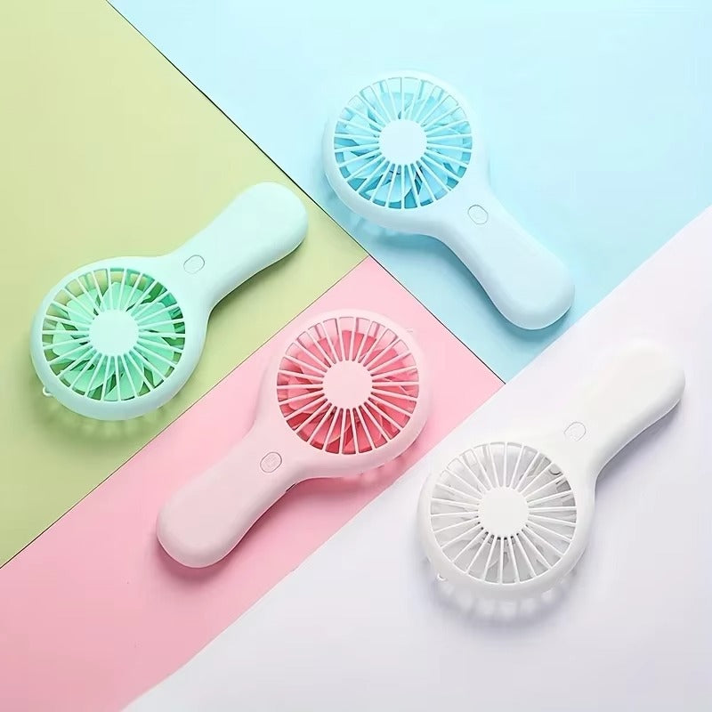 Handheld Mini Fan Portable USB Rechargeable Cooling