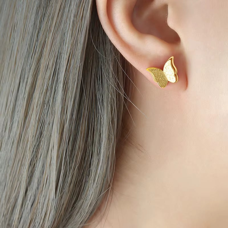 18K Gold Plated Butterfly Jewelry Set