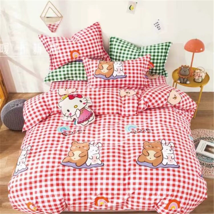 Cartoon Bedsheet Set for Kids (4pcs)