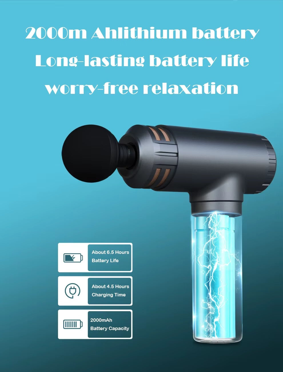 Deep Tissue Handheld Massage Gun 10 Heads